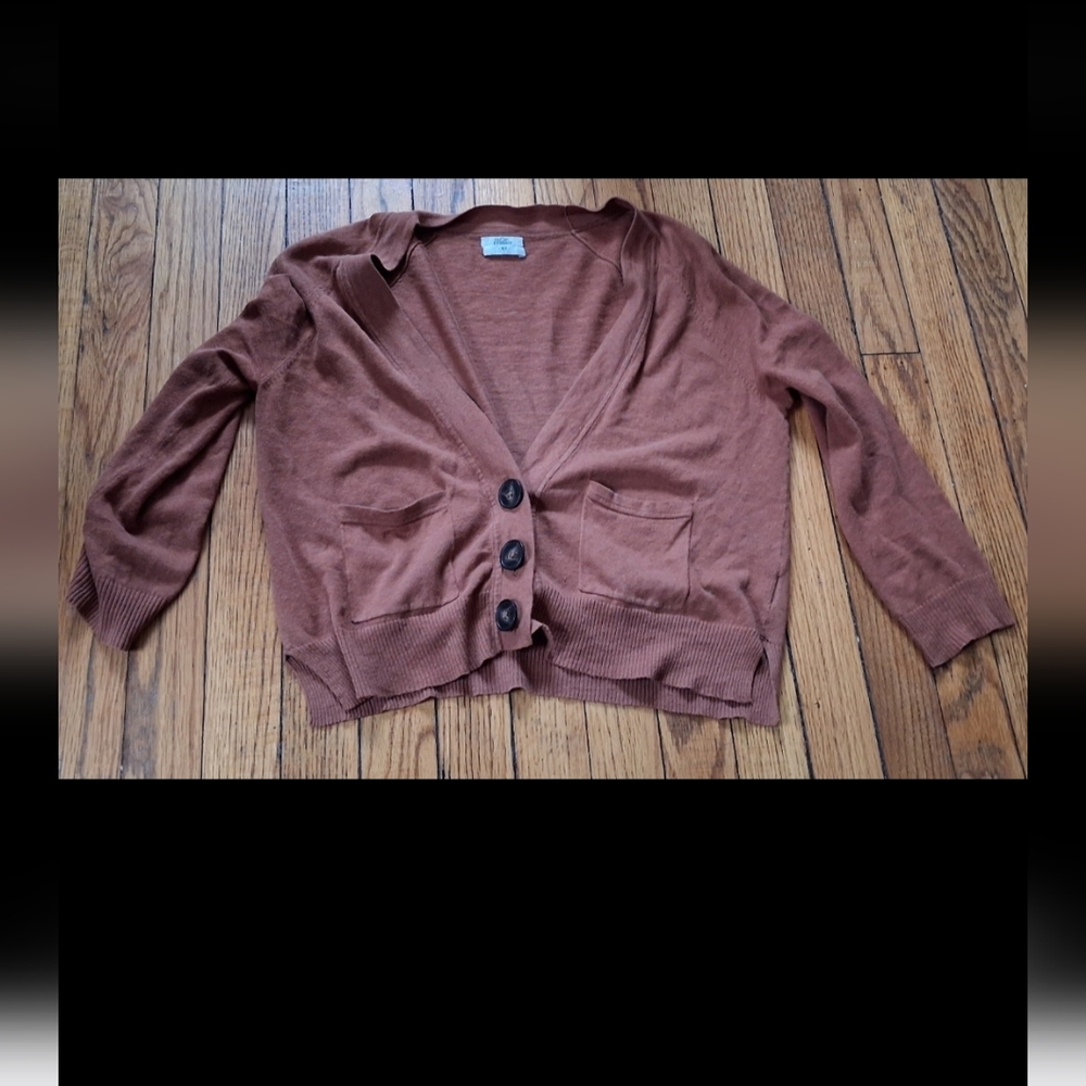 Wallace - Women's Brown Casual Long Sleeve Shrug/Bolero Sweater. Size XS
